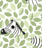 HIDE & SEEK - Affiche enfant - Zèbre et feuilles