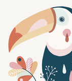 PARADISIO - Affiche encadrée enfant - Toucan sur sa branche