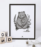 ROMANIAN HILLS - Affiche enfant - Famille ours