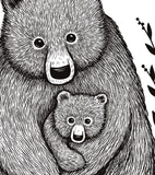ROMANIAN HILLS - Affiche enfant - Famille ours