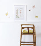 WILDFLOWERS - Affiche enfant - Rose trémière