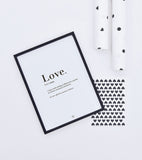 MINIMA - Affiche enfant - Love, définition (anglais)