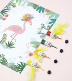RIO - Affiche encadrée enfant - Flamant rose et feuilles