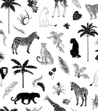 BLACK MAJIK - Papier peint enfant - Motif animaux de la savane