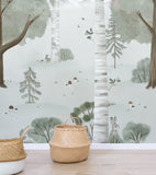 KHARU - Papier peint panoramique - Forêt et animaux