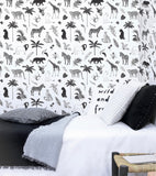 BLACK MAJIK - Papier peint enfant - Motif animaux de la savane