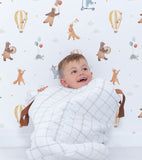 GENTLE FRIENDS - Papier peint enfant - Motif animaux et montgolfières