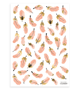 FLAMINGO - Stickers muraux - Plumes rose