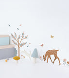 JÖRO - Stickers muraux - Forêt biche et animaux
