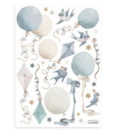 SELENE - Stickers muraux - Ballons et cerfs-volants (bleu)