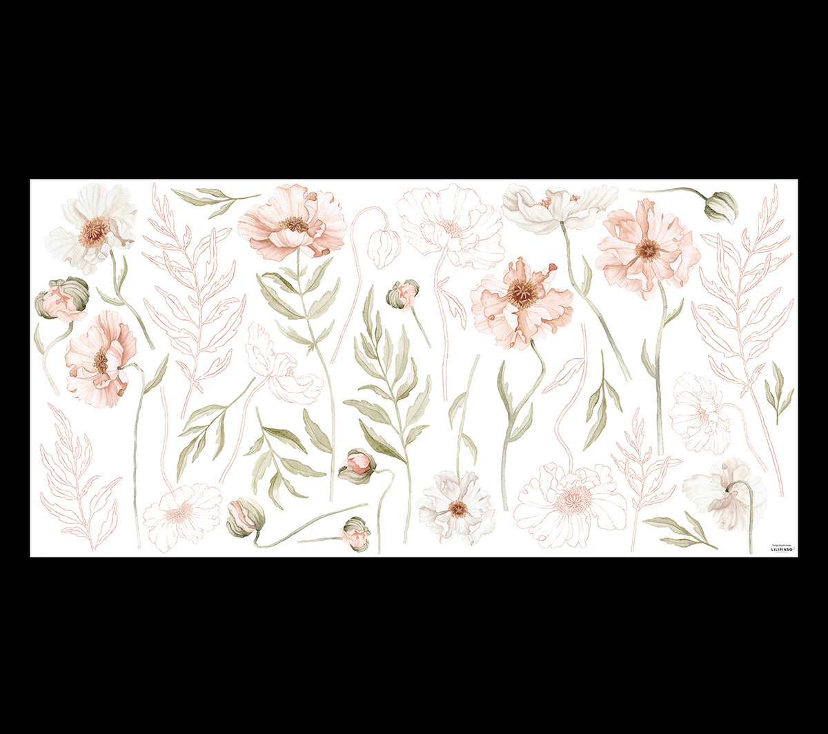 ISLANDIC POPPIES - Grand sticker - Grands coquelicots