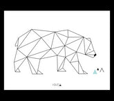 ORIGAMI - Affiche enfant - Ours (géométrique)