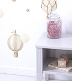 SELENE - Stickers muraux - Les montgolfières (rose)