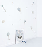 SELENE - Stickers muraux - Ballons et cerfs-volants (bleu)