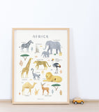 LIVING EARTH - Affiche enfant - Animaux d'Afrique