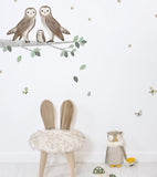KHARU - Stickers muraux - Les hiboux sur la branche