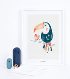 PARADISIO - Affiche encadrée enfant - Toucan sur sa branche