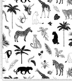 BLACK MAJIK - Papier peint enfant - Motif animaux de la savane