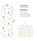 GENTLE FRIENDS - Papier peint enfant - Motif animaux et montgolfières