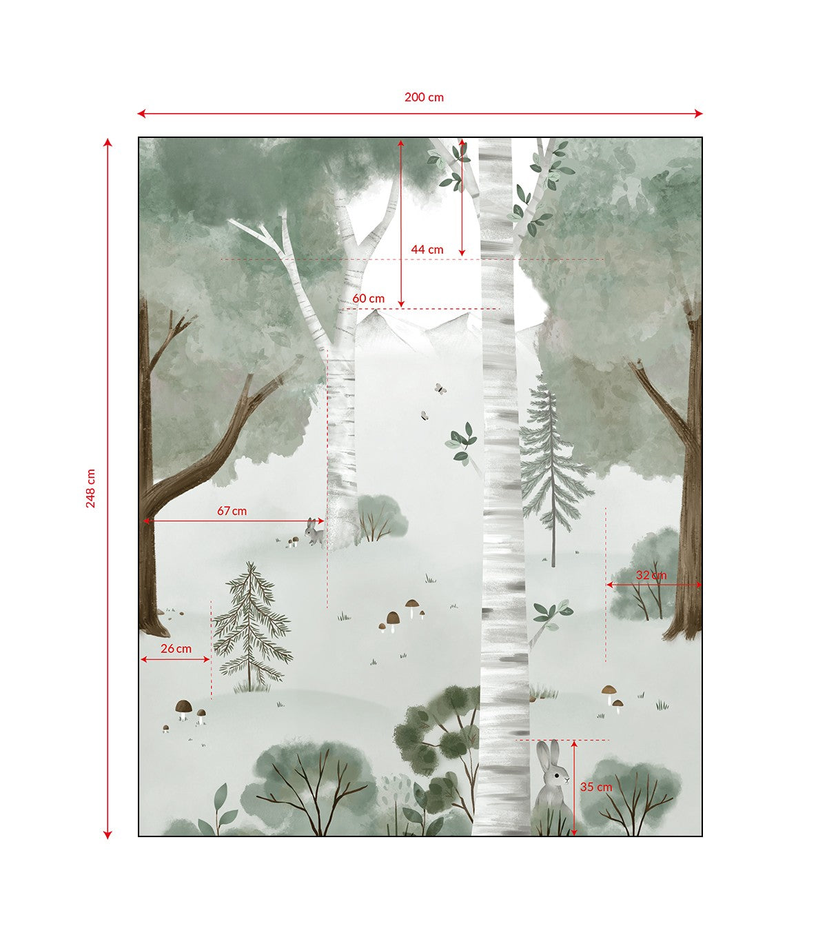 KHARU - Papier peint panoramique - Forêt