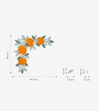 LOUISE - Stickers muraux - Oranges et feuillages