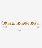 FELIDAE - Stickers muraux - lions, guépards et tigres