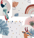 TROPICA - Tapis enfant - Perroquet (rose)