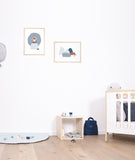 WILD ISLAND - Affiche enfant - Baleine et rochers