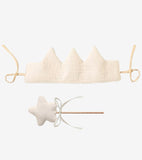 Déguisement - Couronne et baguette magique, écru