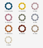 Lot de 2 anneaux de dentition en silicone - terracotta/sable