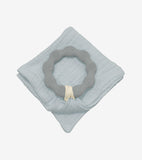 Anneau de dentition gris et son lange