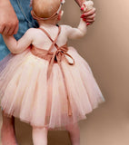 Robe tutu dos nu - rose