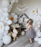 Robe tutu dos nu - gris