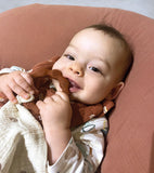 Anneau de dentition beige et lange marron