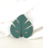 Anneau de dentition feuille verte et lange sable