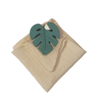 Anneau de dentition feuille verte et lange sable