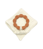 Anneau de dentition terracotta et lange ivoire