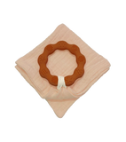 Anneau de dentition marron et lange vieux rose