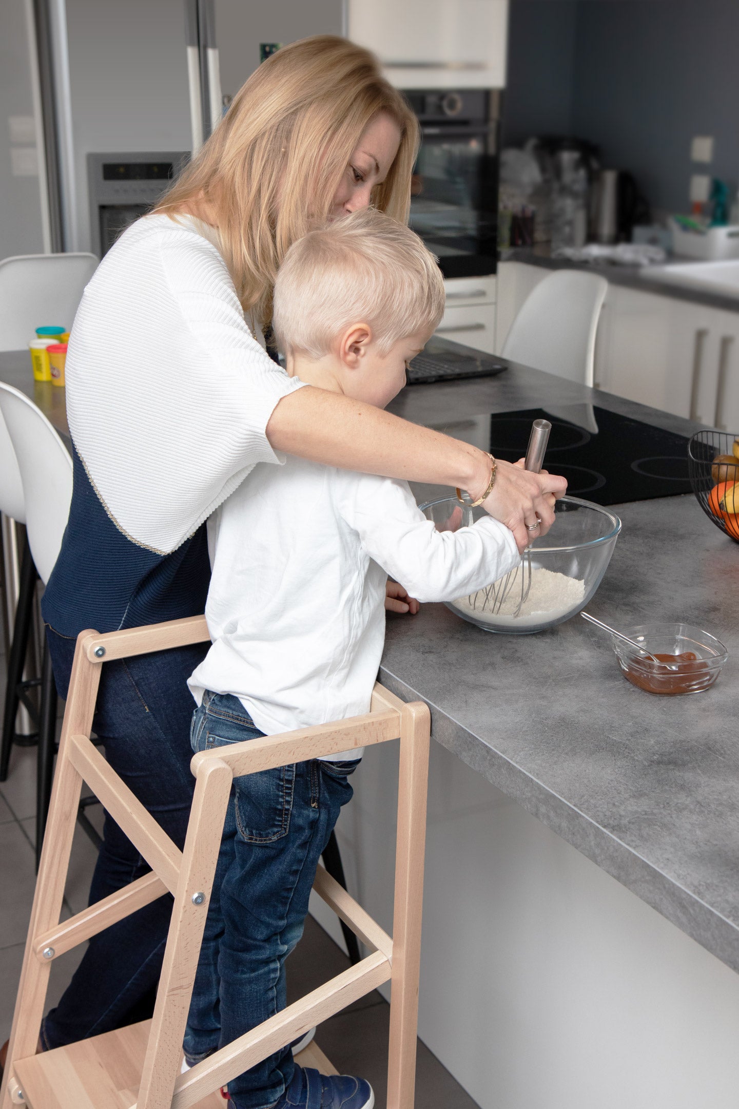 Tour d'observation/apprentissage enfant en bois hêtre brut