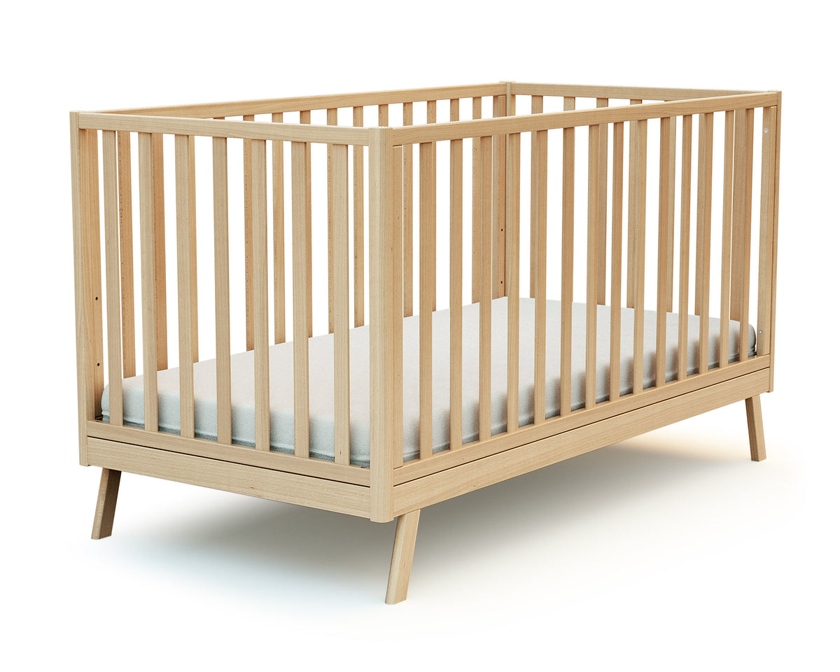 Lit bébé évolutif en bois hêtre verni 70 x 140 cm - Confort