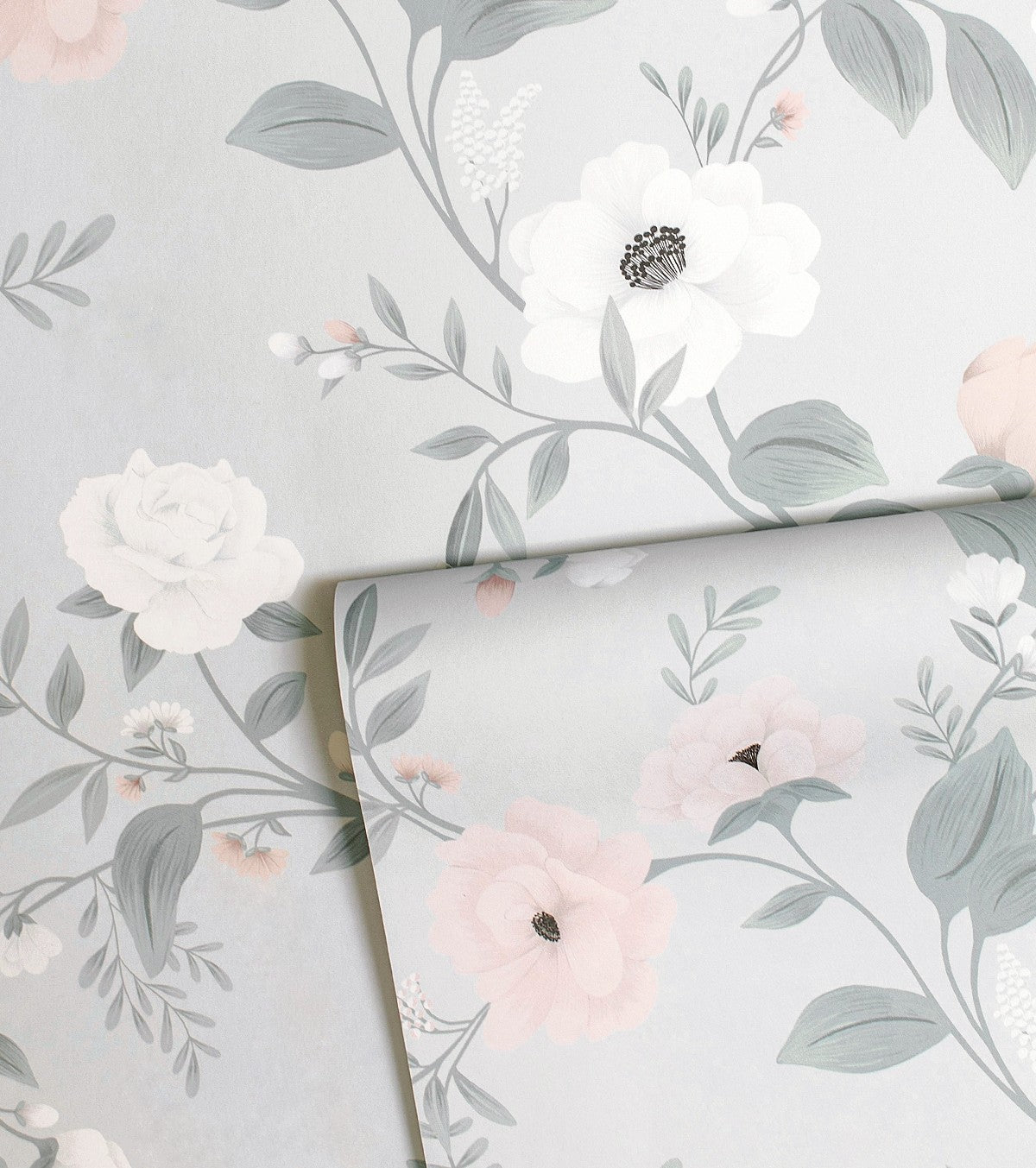 GRACE - Papier peint enfant - Motif rosier
