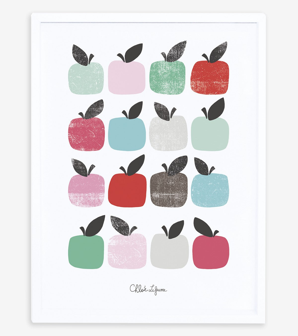 MOKA & POM - Affiche enfant - Pommes