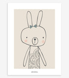 LITTLE FRIENDS - Affiche enfant - Le lapin