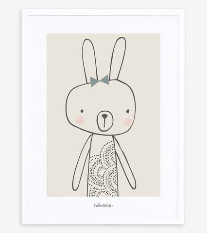 LITTLE FRIENDS - Affiche enfant - Le lapin
