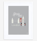 LONDON - Affiche enfant - Monuments de Londres
