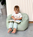 Fauteuil + repose pied enfant – Design ergonomique et pratique - crème