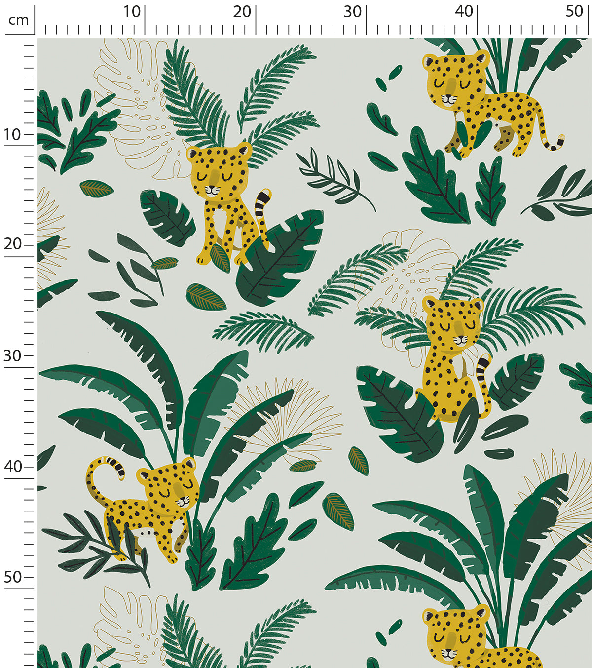 JUNGLE NIGHT - Papier peint enfant - Motif guépards