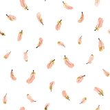 FLAMINGO - Échantillon papier peint, plumes dorees