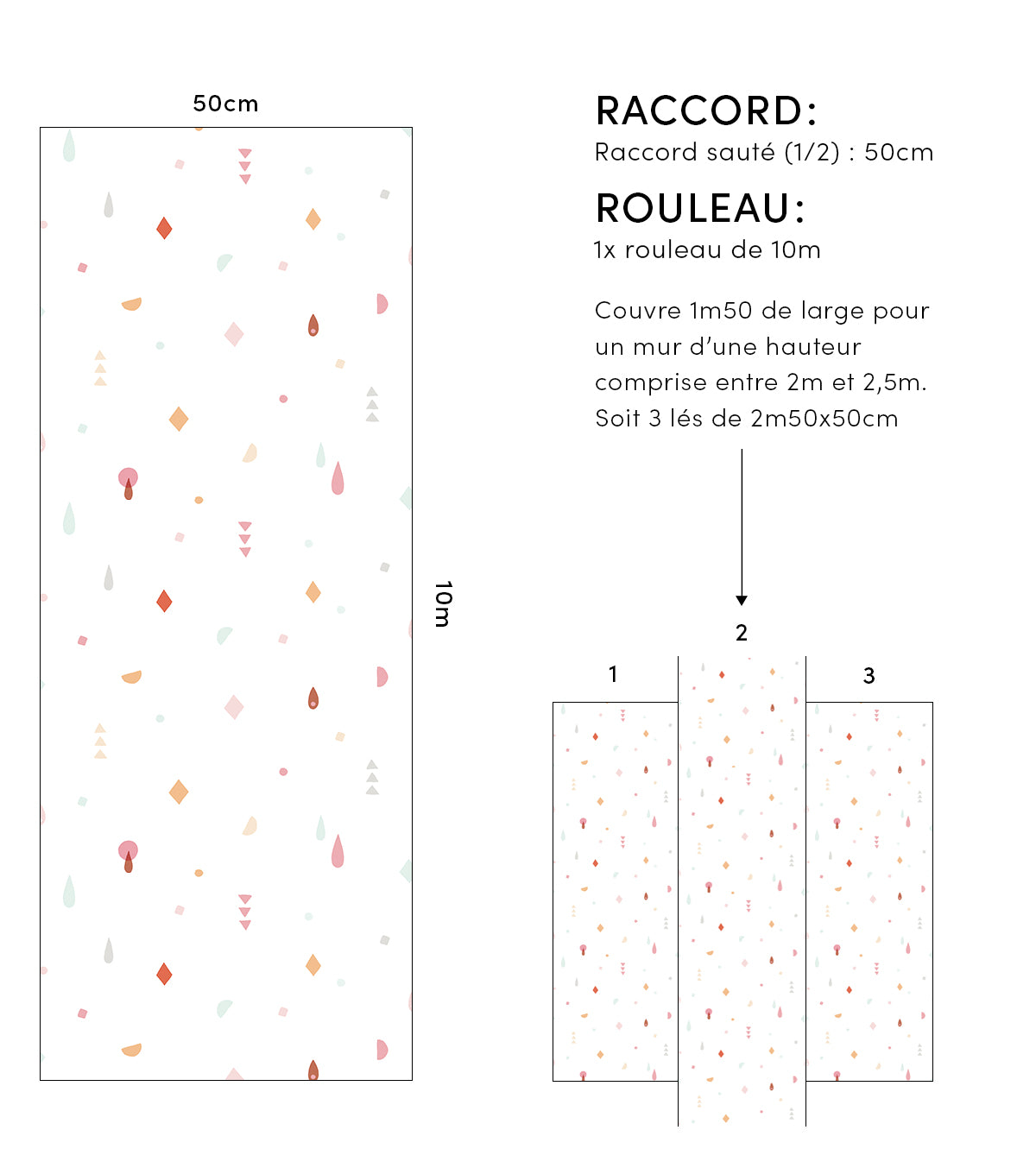 PARADISIO - Papier peint enfant - Motifs géométrique
