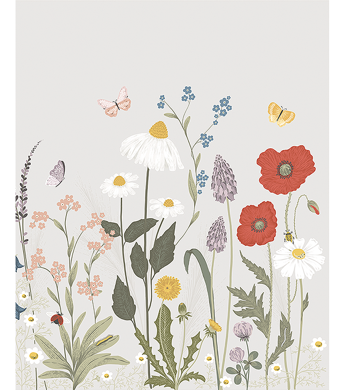 WILDFLOWERS - Papier peint panoramique - Champ de fleurs (PRODUIT RECONDITIONNÉ)